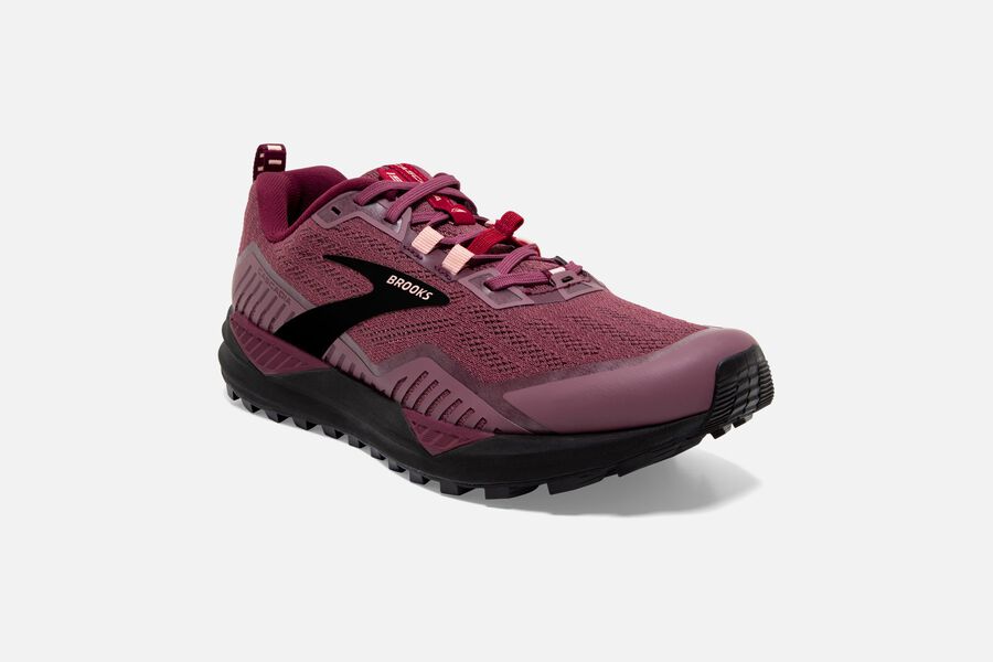 Brooks Cascadia 15 Trail Running Shoes Womens Burgundy 586097-XAT